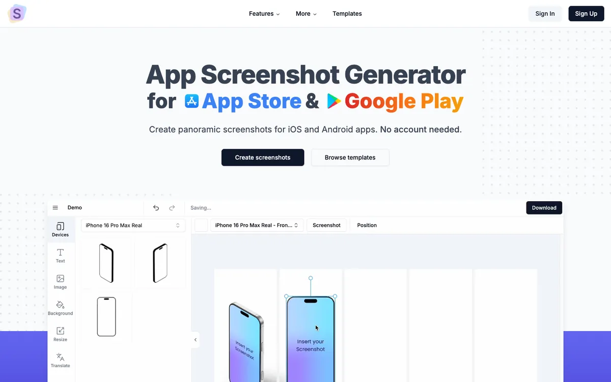 Screenshots.pro: App Screenshot Generator for App Store and Google Play